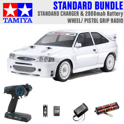 Tamiya RC 58691 Ford Escort Cosworth 1998 1:10 Standard Wheel Radio Bundle