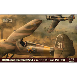 IBG Models 72530 Romanian Barbarossa 2-in-1 P.11F & PZL 23A 1:72 Model Kit