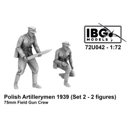 IBG Models 72U042 Polish Artillerymen 75mm Field Gun Crew Set 2 1:72 Model Kit