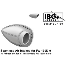 IBG Models 72U012 Fw-190D-9 Seamless AirIntakes 1:72 Model Kit 3D Printed Set
