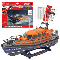 Airfix A55015 RNLI Shannon Class Lifeboat 1:72 Model Kit Starter Set & Decals