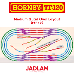 HORNBY TT:120 Medium Quad Oval Layout Track Set