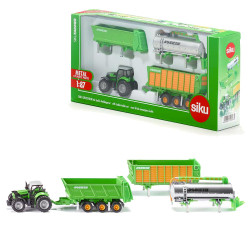 Siku 1848 Deutz-Fahr with 3x Joskin Trailer Set 1:87 Diecast Model