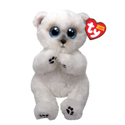 Ty Wuzzy the Polar Bear Beanie Bellies 8" Plush Soft Toy 41500