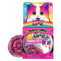 Crazy Aaron's Trendsetters Putty Pets Curious Kitten Thinking Foam Stretch Toy