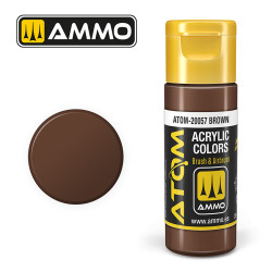 ATOM COLOR Brown 20ml Model Paint Ammo by Mig 20057