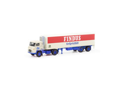 MBS Scania Vabis LB 76 Refrigerated Box Semitrailer Findus HO Gauge 26390