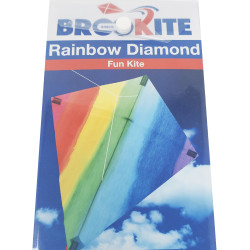 Brookite Rainbow Diamond Fun Kite for Kids 55cm 30304
