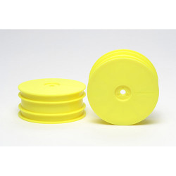 Tamiya 54286 DB01 Front Dish Wheels Fluro Yellow - RC Hop-ups
