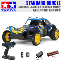 TAMIYA RC 58470 Holiday Buggy 2010 DT-02 1:10 Standard Wheel Radio Bundle