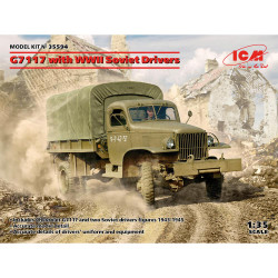 ICM 35594 Chevrolet G7117 with WWII Soviet Drivers 1:35 Plastic Model Kit