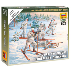 ZVEZDA 6199 Soviet Ski Troops 1:72 Snap Fit Model Kit