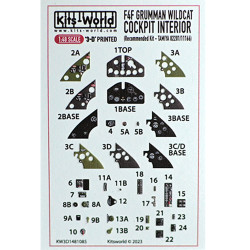 Kits World Grumman F4F-4 Wildcat Full Colour  Instrument Panels 1:48 3D Set