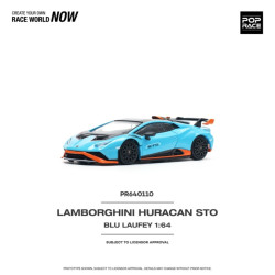 Pop Race Lamborghini Huracan STO Blu Laufey 1:64 Diecast Model 640110