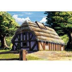Zvezda 8532 European Thatched House (RR) 1:72 Model Kit