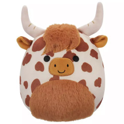 Squishmallows Alonzo the Brown and White Highland Cow 7.5" Plush Soft Toy