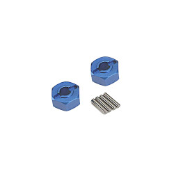 Traxxas TRX1654X Hex Wheel Hubs Blue-Anodised Al x2 w/Axle Pins x4 RC Car Spares