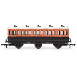 Hornby R40291 LSWR, 6 Wheel Coach, 3rd Class, 821 - Era 2