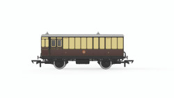 Hornby R40310 GWR, 4 Wheel Coach, Passenger Brake, 505 - Era 2/3