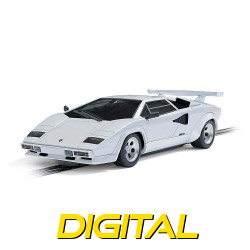 Scalextric Digital Slot Car C4336 Lamborghini Countach - White