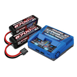 Traxxas iD Completer Pack EZ-Peak Live Dual Charger w/2x LiPo 4S 6700mAh Batteries