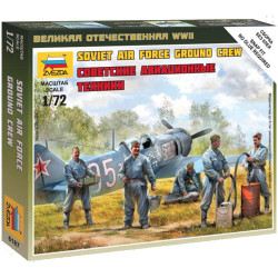 ZVEZDA 6187 Soviet Airforce Ground Crew 1:72 Snap Fit Model Kit