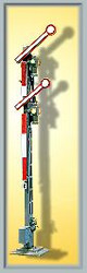 Viessmann 4531 Semaphore Home Signal 103mm Small Mast 2 Coupled Arms HO