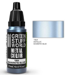 Green Stuff World Sharkfin Blue Metallic Model Paint 17ml 1864