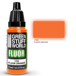 Green Stuff World Orange Fluor Model Paint 17ml 1703