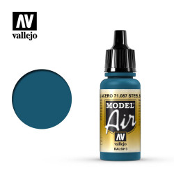 Vallejo Model Air - Steel Blue 18ml Model Paint 71087