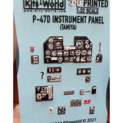 Kits World P-47D Thunderbolt Instrument Panel 1:32 Decals Hasegawa Models