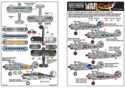 Kits World Gloster Gladiator Roundels, Codes & Serial Decals 1:72 Pre WWII