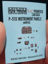 Kits World P-51D Mustang 3D Colour Instrument Panels 1:48 Airfix Kits A05131A