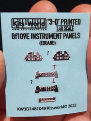 Kits World Messerschmitt Bf-109E Instrument Panel Decals 1:48 Airfix Model Kits