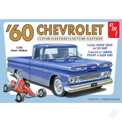 AMT 1063 1960 Chevy Custom Fleetside Pickup w/Go Kart 2T 1:25 Model Kit