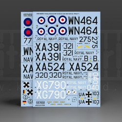Kits World 148263 Fairey Gannet AS Versions 1:48 Model Kit Decal Set
