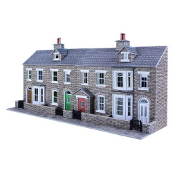 Metcalfe PO275 Low Relief Stone Terraced House Fronts OO Gauge Kit