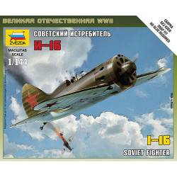 ZVEZDA 6254 Soviet WWII Fighter Polikarpov I-16 1:144 SnapFit Aircraft Model Kit