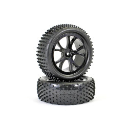 FTX Vantage Front Buggy Tyre Mounted On Wheels Black RC Car Spare Part FTX6300B