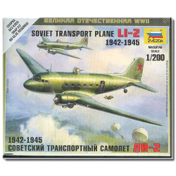 ZVEZDA 6140 LI-2 Soviet Transport Plane Snap Fit Snap Fit Model Kit 1:200