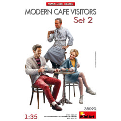 Miniart 38090 Modern Cafe Visitors Set 2 1:35 Model Kit