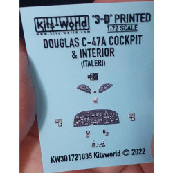 Kits World Douglas C-47A Instrument Panels Decals 1:72 Italeri Kits