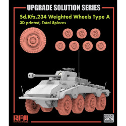 Ryefield Models 2076 Sd.Kfz.234 Weight Wheels Type A x8 1:35 Model Kit