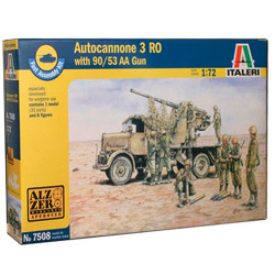 ITALERI Autocannone 3RO with 90/53 AA Gun 7508 1:72 fast assembly Model Kit