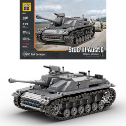 Build Army Stug III Ausf.G 1:33 Tank Brick Model 660pcs BO142