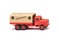 Wiking Magirus Flatbed Lorry Luminous Red 1958-64 WK042701 HO Gauge