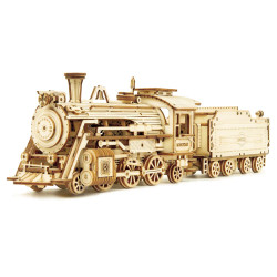 ROBOTIME ROKR Prime Steam Express Wooden Model Kit MC501