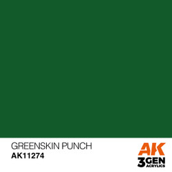 AK Interactive 11274 Greenskin Punch COLOR PUNCH 17ml Acrylic Model Paint