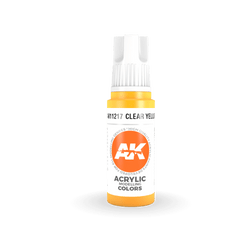 AK Interactive 11217 Clear Yellow 17ml 3rd Gen. Acrylic Model Paint
