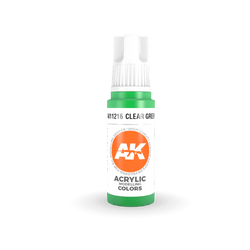 AK Interactive 11216 Clear Green 17ml 3rd Gen. Acrylic Model Paint